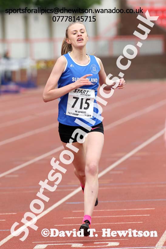 Womens under-20s 800 metres, North Eastern Track and Field Champs, Gateshead Stadium. Photo: David T. Hewitson/Sports for All Pics